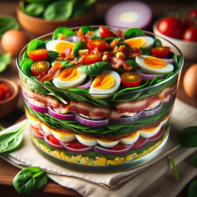 Image of Springtime Layered Spinach Salad