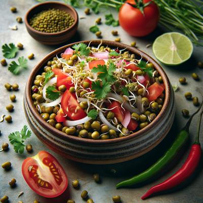 Image of Sprouted Mung Bean Salad Moong Salaad