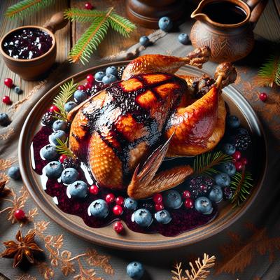 Image of Spruce Grouse with Blueberry Sauce