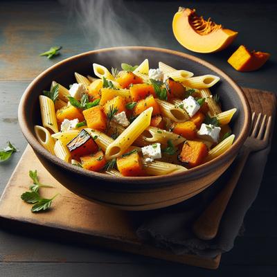 Image of Squash and Feta Penne Pasta