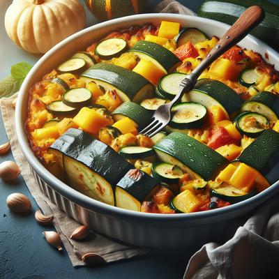 Image of Squash and Zucchini Casserole Lightened