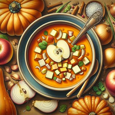 Image of Squash Apple and Onion Soup Revised