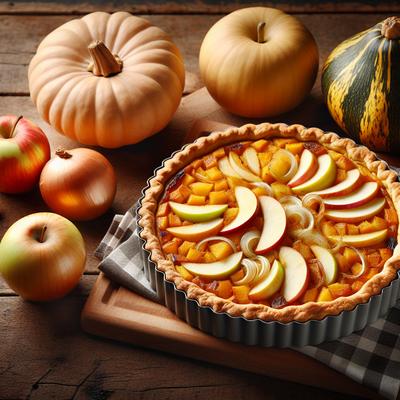 Image of Squash Apple and Onion Tart