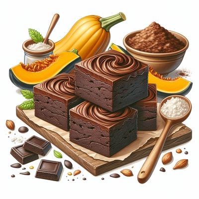 Image of Squash Brownies with Chocolate Swirl Topping