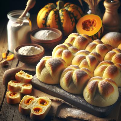 Image of Squash Pull Apart Dinner Rolls