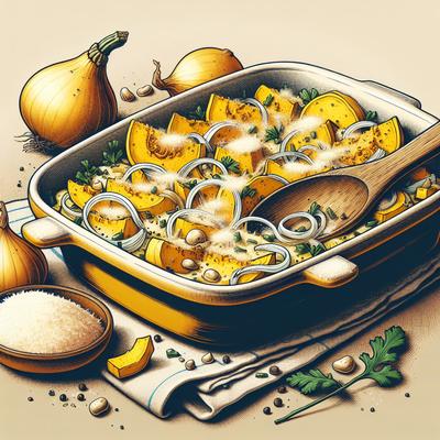 Image of Squash with Onions and Parmesan