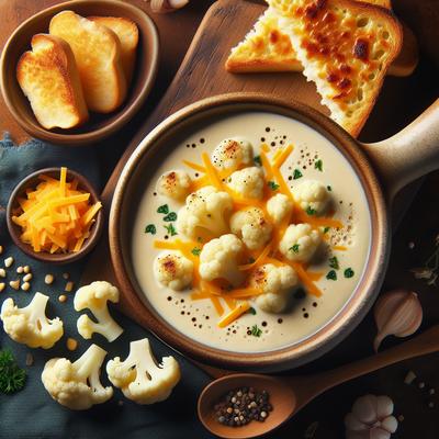 Image of St Louis Bread Company Cauliflower Soup with Cheddar Toasts
