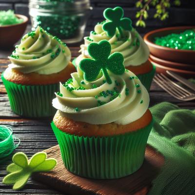 Image of St Paddy's Cupcakes Green Velvet Cupcakes