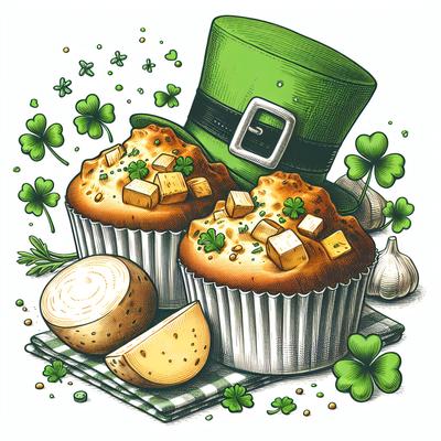 Image of St Patrick's Day Muffins Savoury Potato Muffins