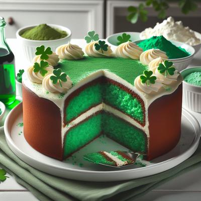 Image of St Patrick's Green Velvet Cake