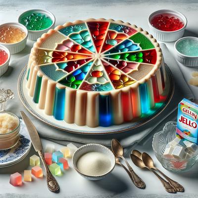 Image of Stained Glass Jello Torte