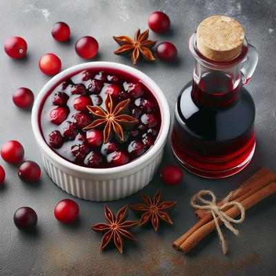 Image of Star Anise Spiced Cranberry Sauce W Ruby Port