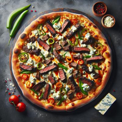 Image of Steak and Blue Cheese Pizza