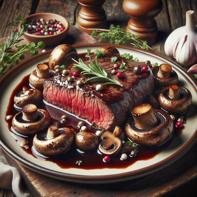 Image of Steak and Drunken Mushroom