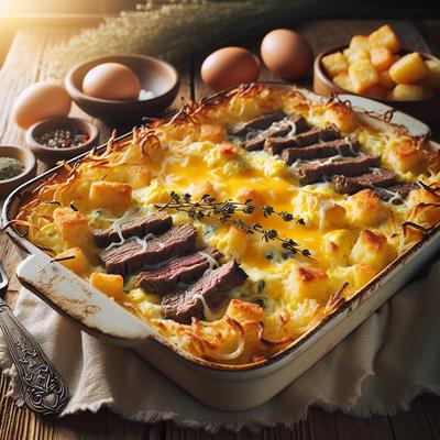 Image of Steak and Eggs Breakfast Casserole