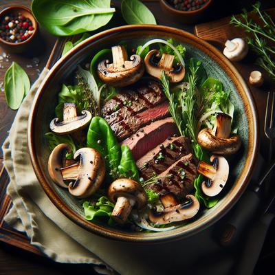Image of Steak and Mushroom Salad Incredible and Simple