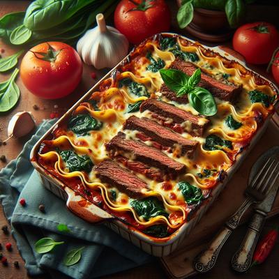 Image of Steak and Spinach Lasagna