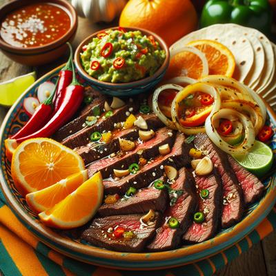 Image of Steak Fajitas Citrus Garlic Chile Marinated Skirt Steak