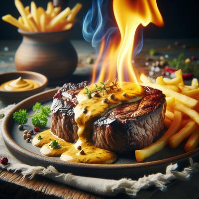 Image of Steak Flambe Moutarde