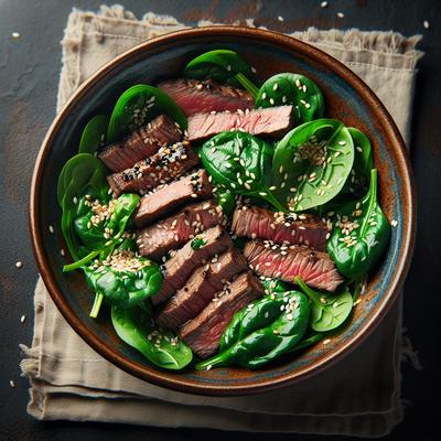 Image of Steak Spinach Sesame Salad
