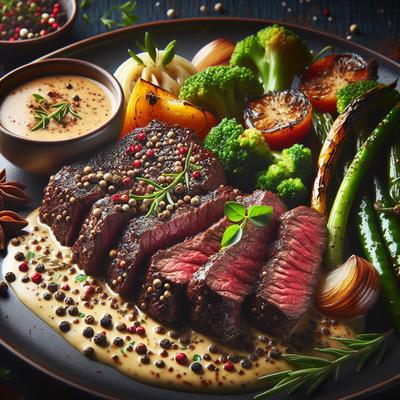 Image of Steak Tips Au Poivre