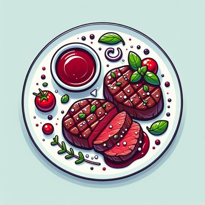 Image of Steak Tips with Red Wine Sauce