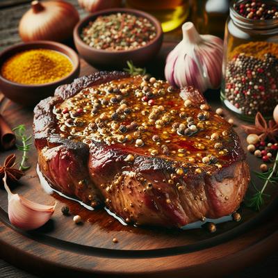 Image of Steak with Hearty Mustard Marinade