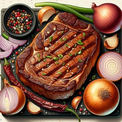 Image of Steak with Onions Bistec Encebollado