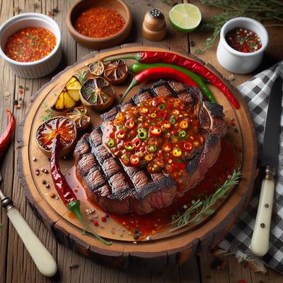 Image of Steak with Three Chile Sauce