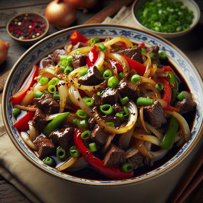 Image of Steakhouse Onion Beef Pepper Stir Fry