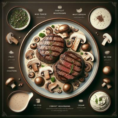 Image of Steaks in Mushroom Cream Sauce