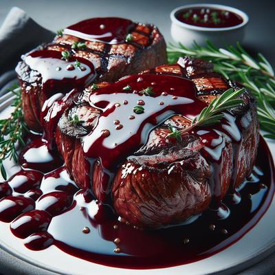 Image of Steaks with Merlot Sauce