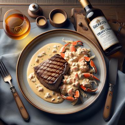 Image of Steaks with Sherried Crab Cream