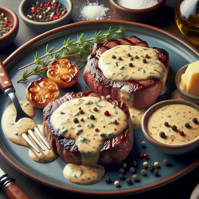Image of Steaks with Stilton Cheese Sauce