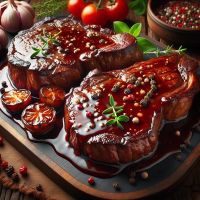 Image of Steaks with Wine Sauce