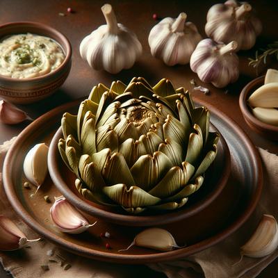 Image of Steamed Artichokes with Garlicky Dipping Sauce