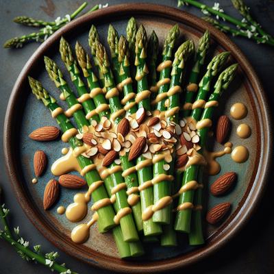 Image of Steamed Asparagus with Almond Butter