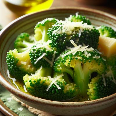 Image of Steamed Broccoli with Olive Oil and Parmesan