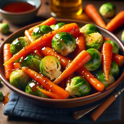 Image of Steamed Brussels Carrots with Tangy Maple Sauce