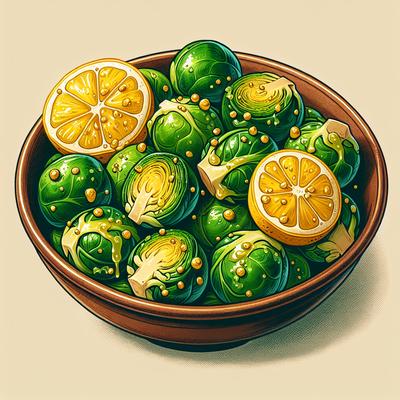 Image of Steamed Brussels Sprouts with Lemony Brown Butter