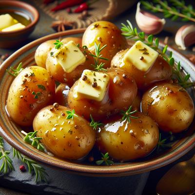 Image of Steamed Buttery Herbed New Potatoes