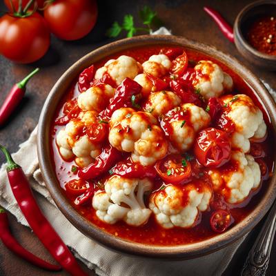 Image of Steamed Cauliflower in Spicy Tomato Sauce