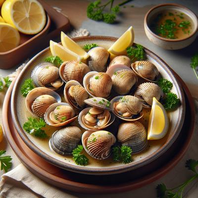Image of Steamed Clams on the Half Shell