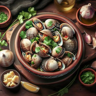 Image of Steamed Clams Portuguese Style
