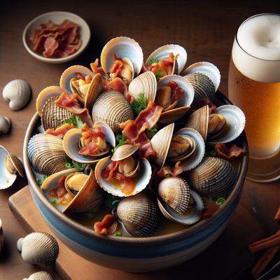 Image of Steamed Clams with Bacon and Beer