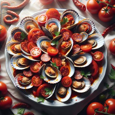 Image of Steamed Clams with Chorizo and Tomatoes