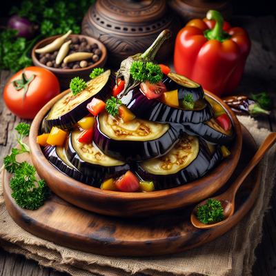 Image of Steamed Eggplant Aubergine Salad
