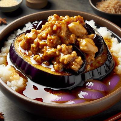 Image of Steamed Eggplant with Minced Chicken in Rice Vinegar