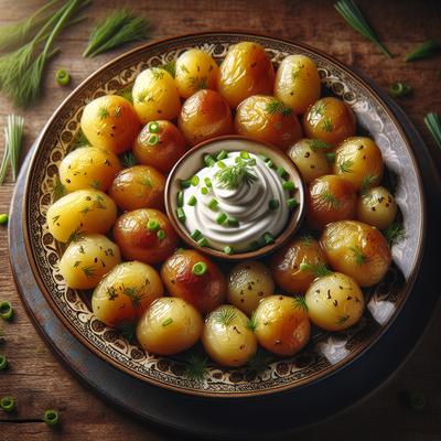 Image of Steamed Fingerling Potatoes with Creme Fraiche
