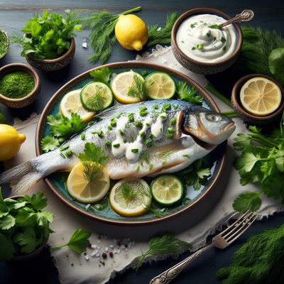 Image of Steamed Fish with Sour Cream Sauce
